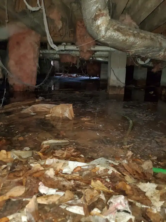 Crawl space flood assessment for Commercial Water Damage Restoration in Severna Park