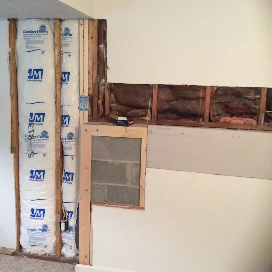 Wall insulation replacement during Contents Cleaning & Restoration in Severna Park
